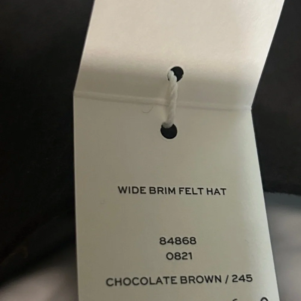 Tory Burch Dark Brown Wide-Brim Hat